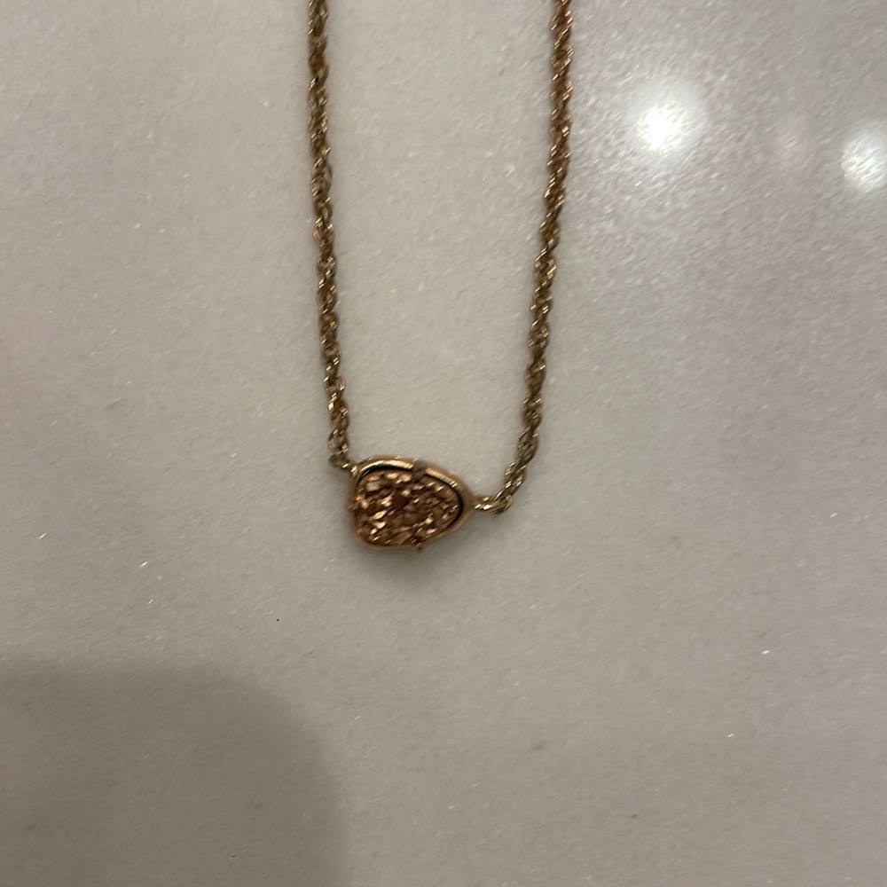 Kendra scott gold druzy necklace
